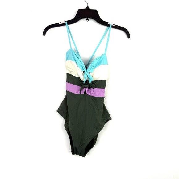 Becca Women’s Green Multicolored One Piece Swimsuit Size Large - Picture 1 of 4